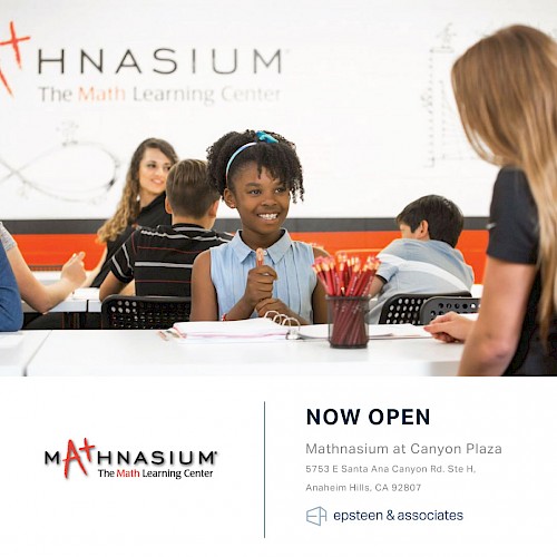 Mathnasium signs a lease at Canyon Plaza at Anaheim Hills
