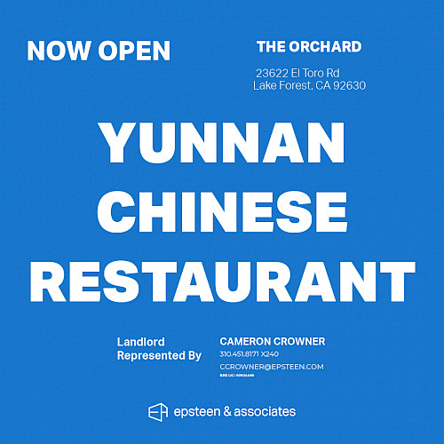 Yunnan Chinese Restaurant Now Open at The Orchard