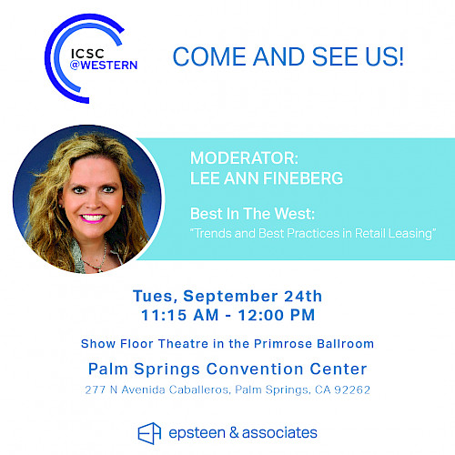 Join us as Lee Ann Fineberg moderates a panel in Palm Springs