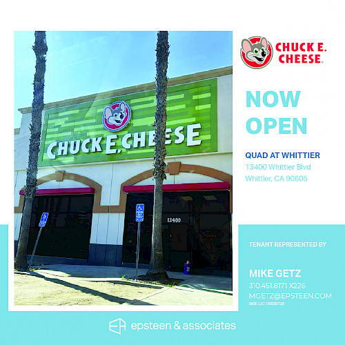 Chuck E. Cheese | Now Open in Whittier