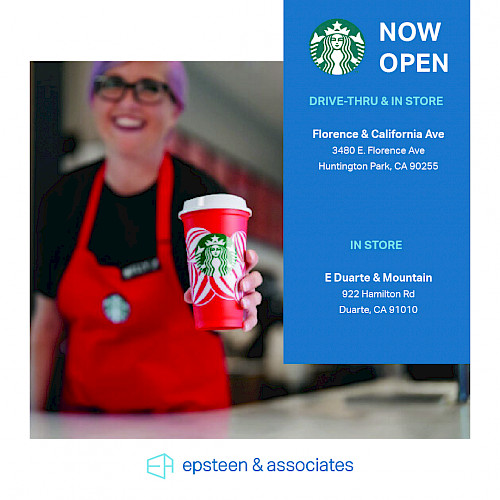 New Starbucks Locations | Huntington Park & Duarte