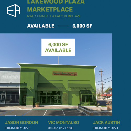 Lakewood Plaza Marketplace | 6,000 SF Endcap