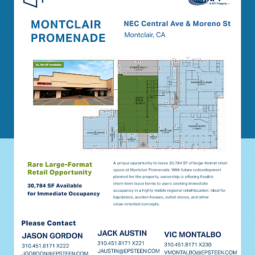 Rare Large-Format Retail Opportunity | Montclair Promenade