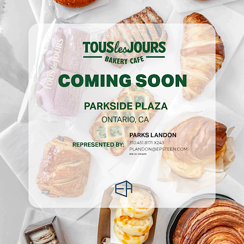Tous Les Jour Coming Soon | Parkside Plaza, Ontario